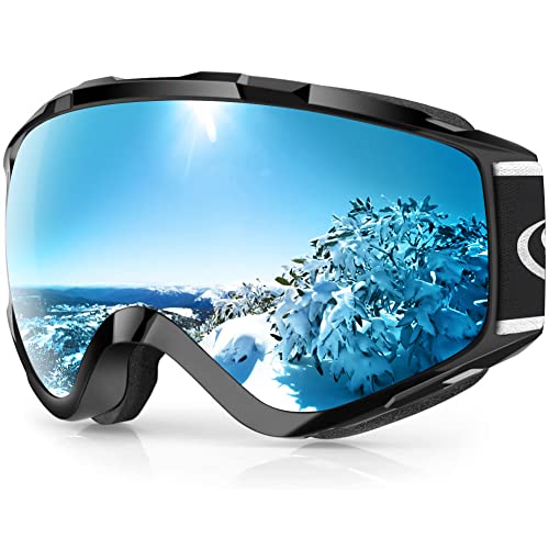 Findway Gafas de Esquí, Máscara Gafas Esqui Snowboard Nieve Espejo para Hombre Mujer Adultos Juventud Jóvenes OTG Compatible con Casco,Anti Niebla 100% Protección UV Gafas de Ventisca