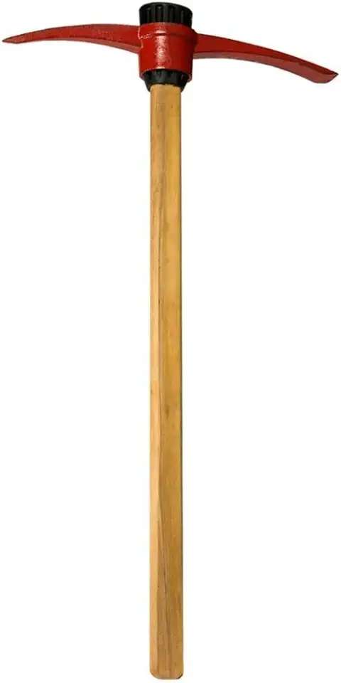 Picareta Pá e Ponta Cabo Madeira Encerado Cunha Polietileno