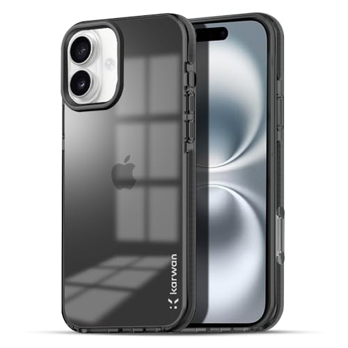 Image of KARWAN Back Cover|iPhone 16 Back Cover |Polycarbonate Material| Full Camera Protection |Perfectly Fit| Case for iPhone 16 - Black
