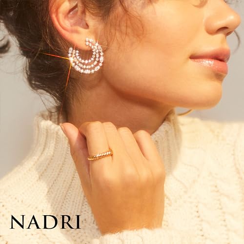 NADRI RSVP Hoop Earrings, Wedding Earrings, Wedding Jewels, Dangle Earrings for Bridesmaid2
