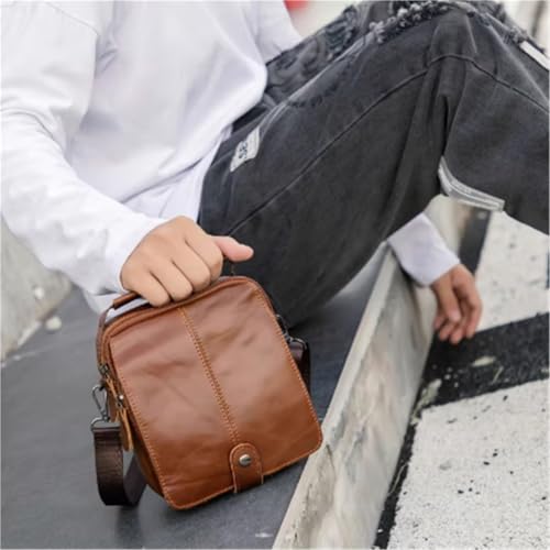 Men Messenger Bag, Leather, Vintage Shoulder Crossbody Purse, Waterproof, for Business Travel Work Outdoor, 7.48in4