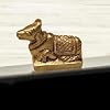 Brass Shivling with Nandi Statue, Religious Hindu Temple Idol Shivling Nandi Idol - 1 Inch for Temple Pooja and Decor Idea - Best for Car Dashboard Idea