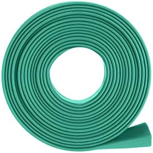 sourcing map Heat Shrink Tubing 14mm Flat 1m 2:1 Heat Shrink Tube Wire Wrap Green