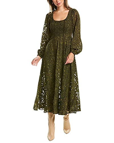 Image of French Connection Women's Long Sleeve Anmial Printed Dress, Hawthorn Green Multi, 4