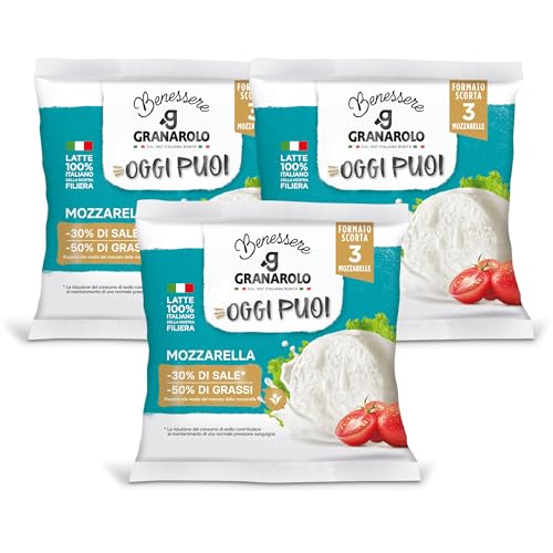 Granarolo, Mozzarella "Oggi Puoi", 3 Confezioni da 100g, Basso Contenuto