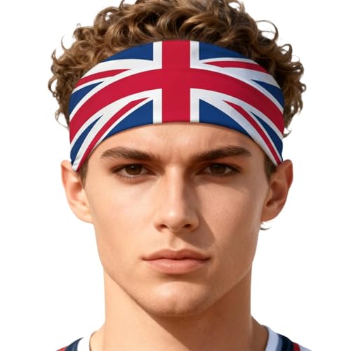 Habbiful UK Flag Sports Headband for Running & Fitness