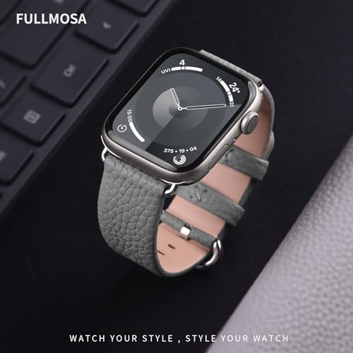 Image of Fullmosa Watch Band Compatible with Red Apple Watch Leather Band 42mm 41mm 40mm 38mm, iWatch Band for Series ultra3 /2 /1 SE3 /2 /1 11 /10 /9 /8 /7 /6 / /5 /4 /3 for Men Women