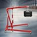 2 Ton Folding Engine Hoist Cherry Picker Shop Crane Hoist Lift,Folding Engine Shop Crane Hoist Lift, Heavy Cherry Picker with 6 Wheels for Garage, Workshop,Red