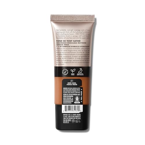 Image of e.l.f. Soft Glam Foundation, Medium Coverage, Long-Lasting & Buildable Foundation For A Smooth, Satin Finish, Vegan & Cruelty-Free, 51 Deep Cool