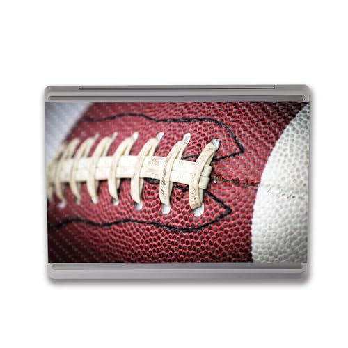 Image of MightySkins Carbon Fiber Skin Compatible with Microsoft Surface Laptop Go 3 (2023) Full Wrap Kit - Football Laces | Protective Durable Textured Carbon Fiber Finish | Made in The USA