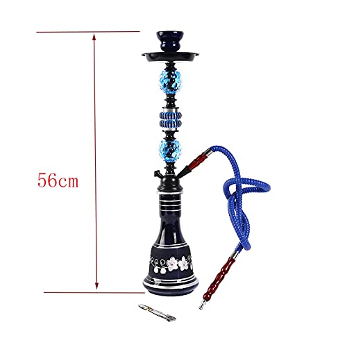 Overvloedi HookahShisha Pfeife Glas Hookah Set mit Keramik Sheesha Schale Metall Kohle Zange Lederschlauch Zubehör… – Bild 3