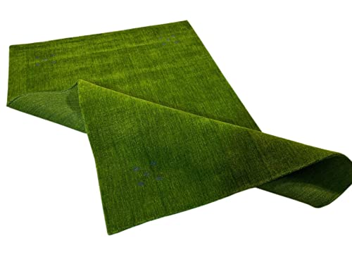 Grün Gabbeh Teppich 120X180 cm Gold 100% Wolle Loom Orientteppich Debbich