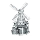 Number_Of_Players: 1 Metal Earth MMS038, Windmill, Konstruktionsspielzeug lasergeschnittener 3D-Konstruktionsbausatz, 2 Metallplatinen, ab 14 Jahren