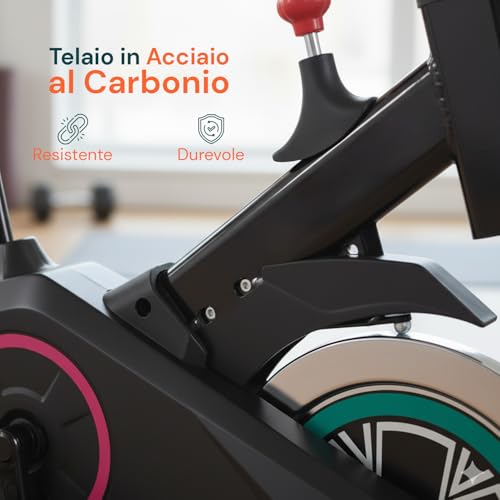 Bicicleta estática de interior Wintem regulable con asiento acolchado ergonómico 3
