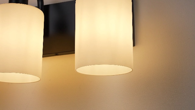 Image of Black Vanity Light, 3-Light Bathroom Light Fixture, Modern Wall Sconce with Milk Glass, VL01BKW-3