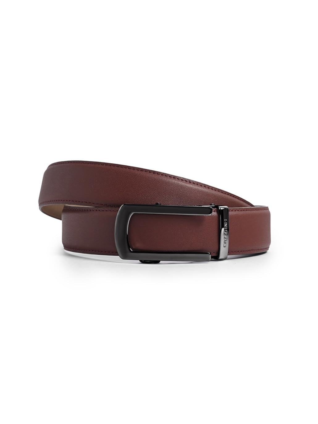 cazzano Men's Leather Belt With Buckle Closure Solid Maroon-picture-25