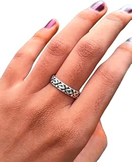 Designer Band Ring, Boho Band, 925 Silver Plated Band Ring, Antique Band, Charm Band Ring, Christmas Gifts, Dainty Ring, Attractive Band, Unique Ring, Personalized Band Ring