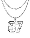 Yooborn T-Swift Boyfriend Travis 87 Football Pendant Necklace Gift for Men Women Teens Taylor Inspired Jewelry for Music Lover Brother Sister Bestie.