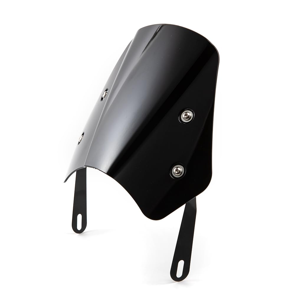Parabrezza universale per moto Parabrezza per fari da 5'‘ - 7’' Moto (Nero)