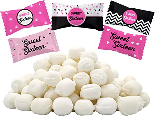 55 Count The Dreidel Company Sweet Sixteen Buttermints, 16th Birthday Mint Candies, After Dinner Mints, Butter Mint Candy, Fat-Free, Individually Wrapped