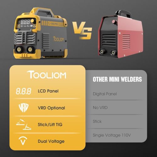 Image of TOOLIOM 195A 110 /220V Stick Welder, LCD Display IGBT MMA Machine