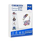 PLK DTF Transfer Film, A3(11.7" x 16.5") 30 Sheets Double-Sided Matte Clear Pretreat Sheets Film, DT