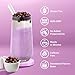 J WAY Instant Boba Bubble Pearl Taro Milk Tea Kit with Authentic Brown Sugar Tapioca Boba, Ready in Under One Minute, Paper Straws Included - 3 Servings