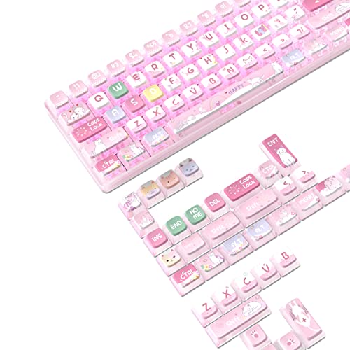 Amazon | ゲーミングキーキャップ キートップ PBT 半透明 昇華印刷 熱