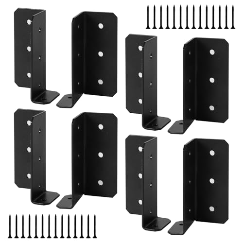 Rasugarlary Split Mount Joist Hanger, 14 Gauge Joist Hangers Connectors for Wood Carbon Steel Mount Joist Brackets for 2"x4",2"x6", 4"x4" Beam 4 Pairs