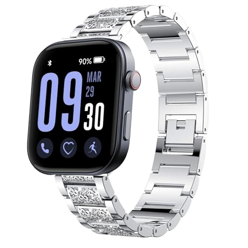 Bracelet de rechange 22mm en métal et diamant compatible GTX12 et T60 pour femme