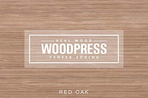 WoodPress® Real Red Oak Wood Veneer - Pack of 6 Sheets - A4 Size (apx. 21cm x 29cm) - Veneer for Marquetry, Model Making & Furniture Repair