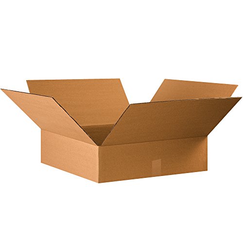 BOXES FAST 22x22x6 Flat Corrugated Boxes, Flat, 22L x 22W x 6H, Pack of 15 | Shipping, Packaging, Moving, Storage Box for Home or Business, Strong Wholesale Bulk Boxes