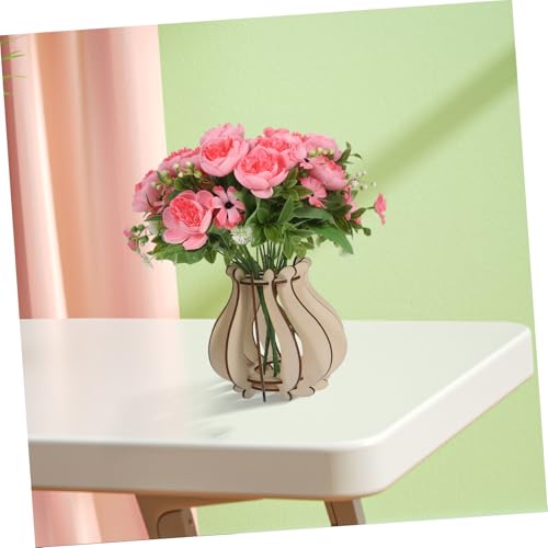 Jarrón de madera decorativo Alipis para un escritorio elegante 6