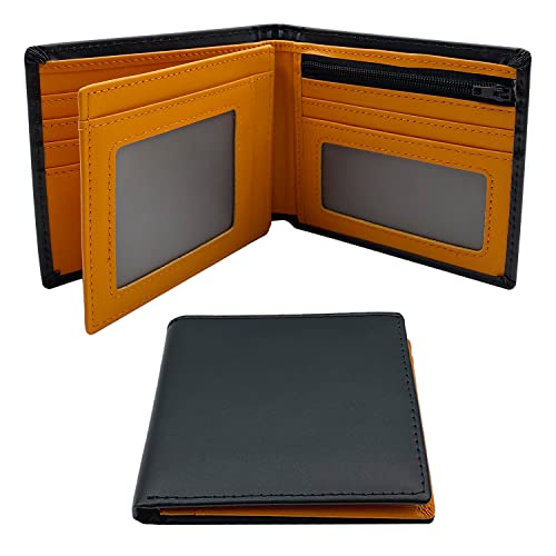 Portafogli da uomo in vera pelle Portafoglio porta carte di credito con blocco RFID