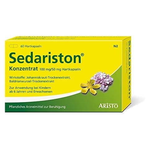 Sedariston® Konzentrat bei Unruhe, Stress, Anspannung, Schlafstörungen, pflanzliches Arzneimittel aus Johanniskraut + Baldrian, 60 Stk Cover
