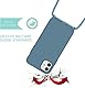 Nupcknn Liquid Silikon Handykette Hülle für iPhone 12/iPhone 12 Pro Hülle Necklace(abnehmbar) Hülle mit Kordel zum Umhängen Handy Schutzhülle mit Band(Ziegelblau,6.1)