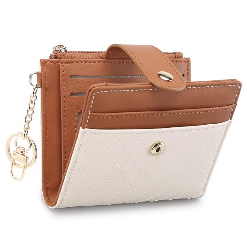 GAEKEAO Cartera Mujer Monedero Mujer con Bloqueo RFID, Cartera Pequeña de PU Cuero, Billetera con Bolsillo de Cremallera para Monedas, Los Mejores Regalos para Mujeres