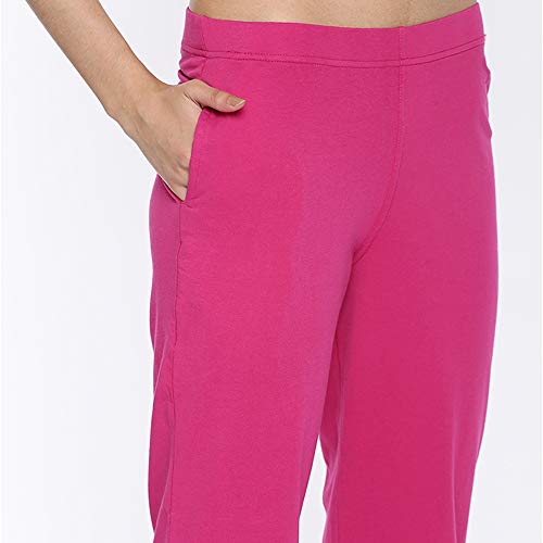 Image of GO COLORS Cotton Stretch Kurti Pants Full Length for Women | Breathable, Mid Rise, Tall