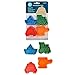 R&M Transportation Theme Cookie Cutter Stamper 4 Piece Set, Assorted Colors, Train, Boat, Helicopter, Car Cookie Stamper