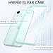 LoeoeL for iPhone XR Case Clear, Transparent Hybrid XR Phone Case [Hard Plastic & Soft Silicone Bumper] Acrylic Non Yellowing Thin Slim Protective Cover for Women, Teal