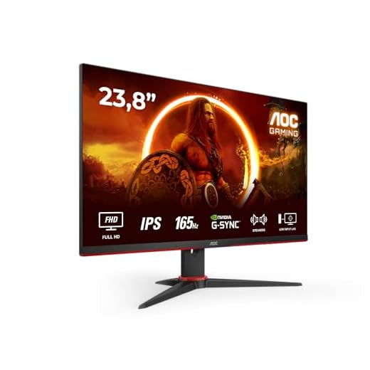 AOC Gaming 24G2SPAE - 24 Zoll FHD Monitor, 165 Hz, 1 ms MPRT, FreeSync, G-Sync Compatible, Lautsprecher (1920x1080, VGA, HDMI, DisplayPort) schwarz/rot