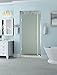 Aston SDR965F-SS-3024-10 Belmore 29.25" to 30.25" x 72" Frameless Hinged Alcove Shower Door in Frosted Glass, Stainless Steel