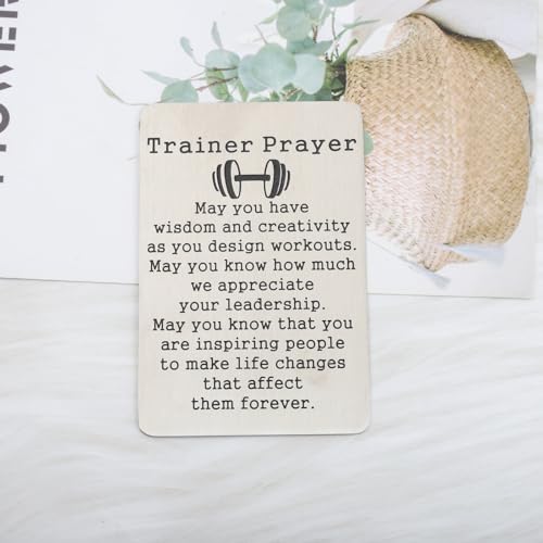 OKEYCH Personal Trainer Gift Fitness Trainer Prayer Wallet C-ard Fitness Coach Jewelry Gym Teacher Gift3