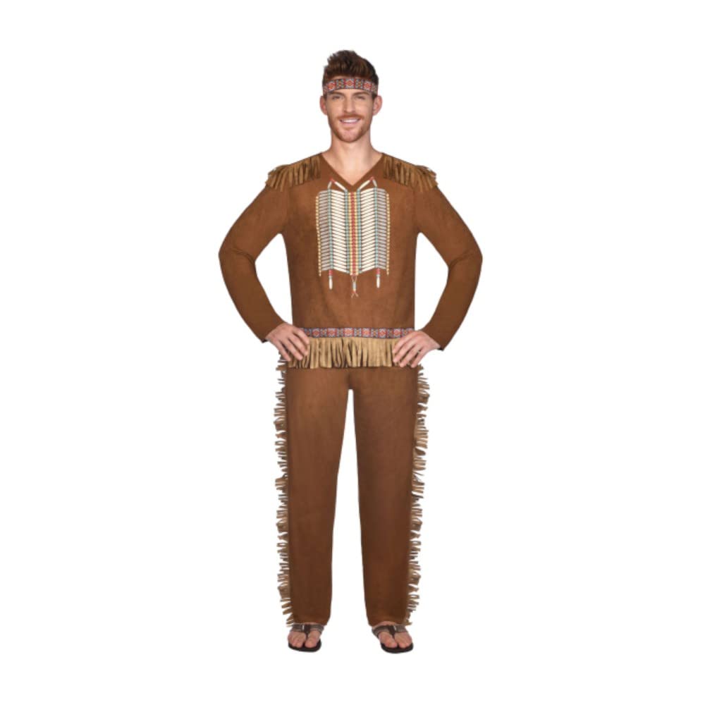!!SIZE DETAILS MISSING - (PKT) (9910899) Adult Mens Native American Man Costume (Medium)
