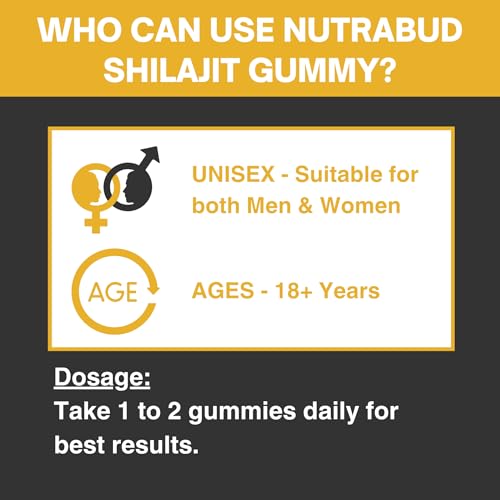 Image of Nutrabud Pure Shilajit /Shilajeet Gummies 100mg For Men, Women - 60 Gummies | Boosts Stamina & Improves Energy Levels | Tamarind Flavour Veg Gummy Supplement (60 Count (Pack of 1), Tamarind)