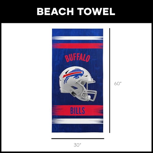Image of Northwest NFL Buffalo Bills Microfiber Beach Towel, 30 x 60 Inches - Quick Dry, Sand Resistant, Lightweight, Highly Absorbent, Blitz Design