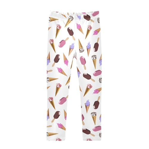 Girls Leggings Popsicle Chocolate in Waffle Cups Toddler Girls Clothes Leggings for Girls Toddler Girls Leggings 3-4T