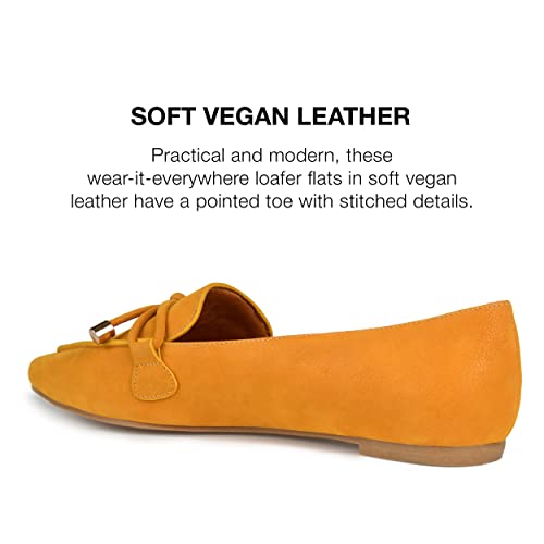Image of Journee Womens Muriel Narrow Width Slip On Pointed Toe Loafer Flats