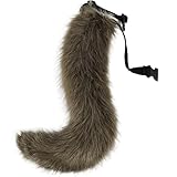 iHUFeather Faux Fur Furry Tail for Cosplay Halloween Fancy Party Costume Accessories(Brown)