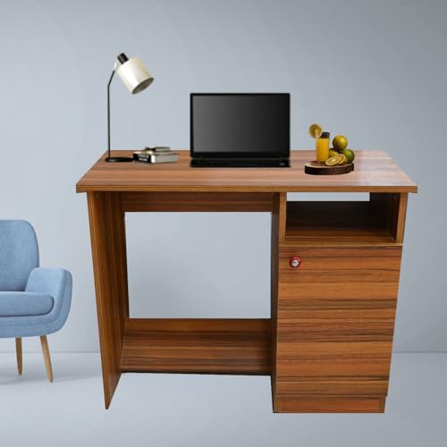 Image of Speciality Panel Multipurpose | Computer Desk for Home /Office| Writing Table| Sturdy Small Desks for Small Spaces | Engineered Wood | Termites resistance | 2 Shelves with door in Cochwood Dark Finish